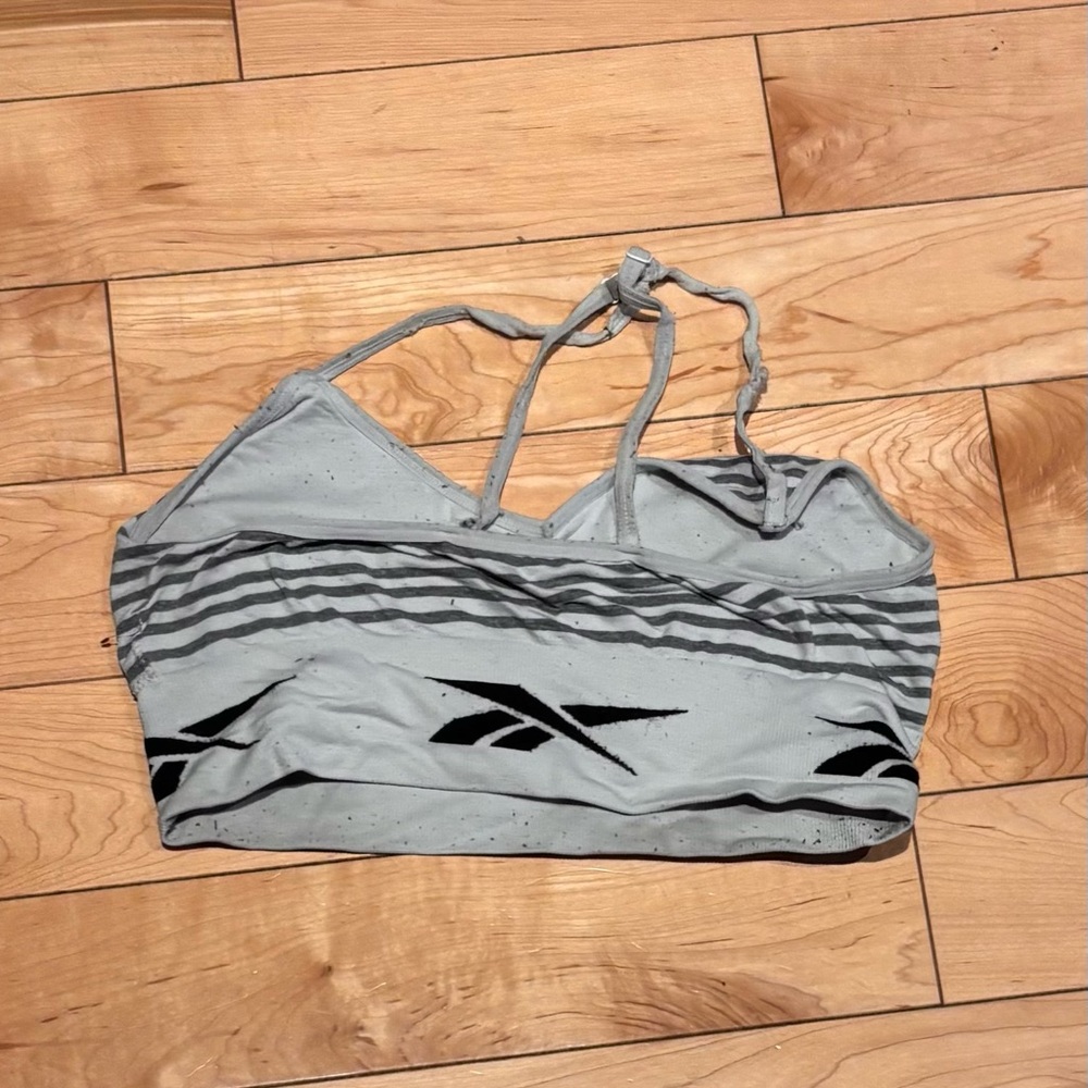 Reebok Gray and Black Sports Bra